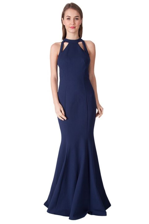 HIGH NECK NAVY | Dressy Dress's